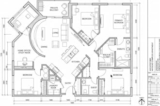 create a simple 2d cad floor plan drawing
