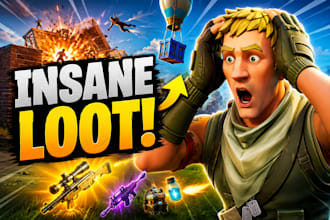 design high CTR 3d fortnite thumbnails for youtube and uefn