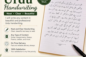 do urdu academic handwriting