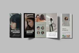 design editable trifold, bifold brochure and real estate rack card for realtors