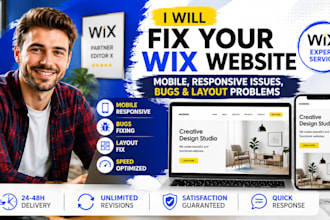 fix wix website responsive layout bugs wix mobile issue wix redesign wix studio