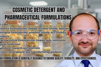 develop cosmetic, detergent, and pharmaceutical formulations