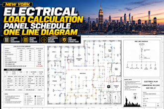 prepare new york electrical load calculation panel schedule one line diagram