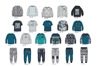 do fashion tech pack and apparel collection for streetwear, kidswear, shoes