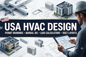 design USA hvac permit drawings manual jds load calculations duct layouts ac