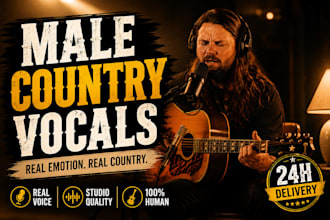 record professional male country vocals with emotion