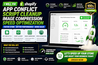 fix shopify app conflict script cleanup image compression speed optimization