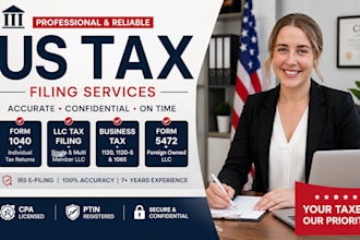 do US tax filing, tax returns, llc tax, business tax form 1040, 1120 and 5472