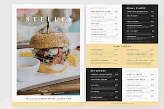 design professional roll up banner, event banner and restaurant menu signage
