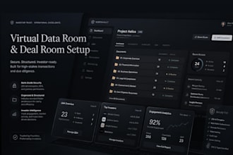 create a secure deal room, virtual data room vdr, data vault and investor portal