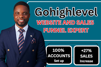 design gohighlevel website, go high level landing page, sales funnel automation