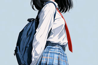 create custom anime character illustration