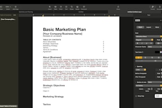 create a marketing plan