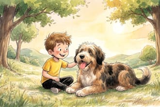 hand drawn watercolor book illustration whimsical watercolor illustration