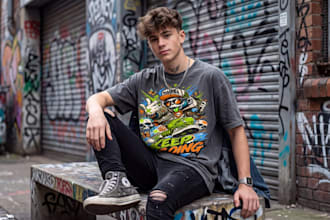 design urban streetwear and motivational t shirt graphics