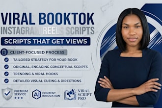 write viral booktok and instagram reels scripts for authors