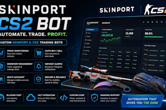 develop a skinport bot, cs2 trading bot, and marketplace automation