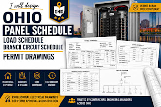 design ohio panel schedule load schedule branch circuit schedule permit drawings