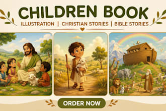 illustrate bible themed children story bible stories childrens book illustration