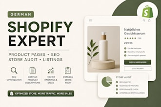 german shopify product page,product listing description seo shopify store audit