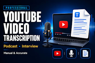 do youtube video transcription, podcast, and interview transcription into text
