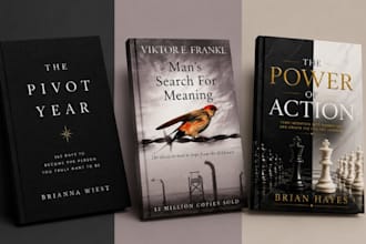 design self help book cover, motivation ebook cover and business book cover KDP
