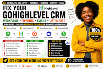 gohighlevel CRM expert for workflows, pipelines, email sequence and list import