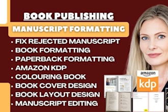 format manuscript, fix rejected book,manuscript formatting,manuscript amazon kdp