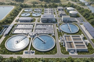 do 3d water treatment plant, smart water treatment, water utility plants
