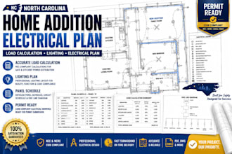 draw north carolina home addition load calculation lightning and electrical plan