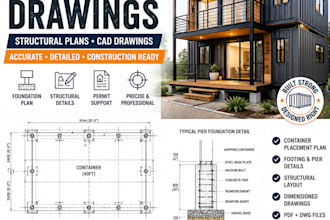 design shipping container home foundation drawings structural plans