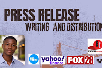 do press release writing and distribution for media coverage