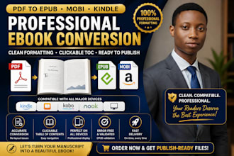convert PDF to epub mobi kindle ebook hardcover formatting