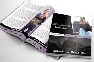 design epk, press kit, media kit, speaker one sheet, artist one sheet, dj epk
