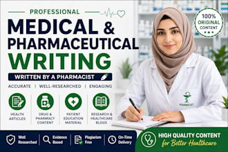 write SEO medical, healthcare and pharmaceutical articles