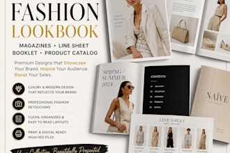 do luxury fashion loookbook, magazines cover linesheet booklet product catalog