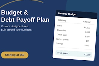 do a full financial audit and build your budget plan