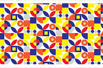 geometric seamless pattern designs for fabric and textile