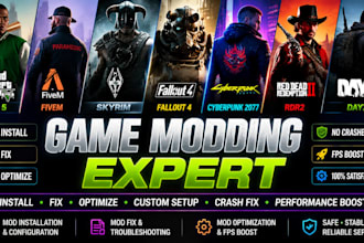 fix install fix optimize gta 5 skyrim fallout 4 cyberpunk 2077 rdr2 dayz mods