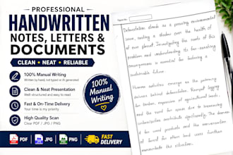 write anything in natural and realistic handwriting