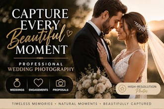 be your wedding photographer for timeless wedding photos