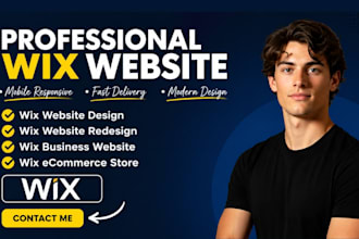 build wix business website, wix ecommerce store, redesign wix website fast