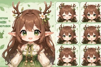 create custom pngtuber model anime vtuber avatar chibi twitch ready