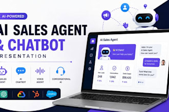 design ai sales agent and chatbot presentation for b2b saas companies