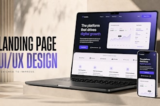 design a modern landing page UI UX in figma