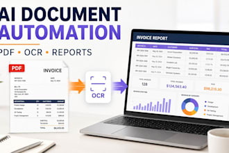 extract data from PDF invoices with ocr and automate excel reports