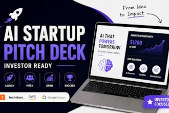 design an ai product launch and investor presentation for startup founders