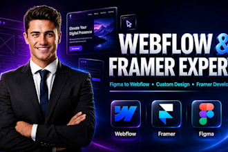 design and develop webflow framer website figma to webflow framer developer