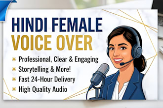 do a professional female hindi voice over artist