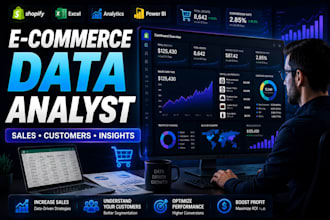 analyze ecommerce data and create sales and customer report and product insights